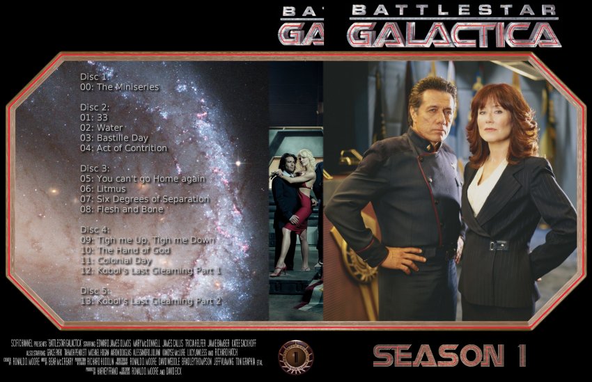 Balltestar Galactica Season 1 with spanning groupshot