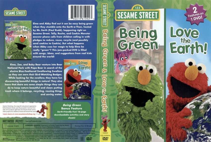 Sesame Street - Being Green- TV DVD Custom Covers - SesameStreet BeingGreen...