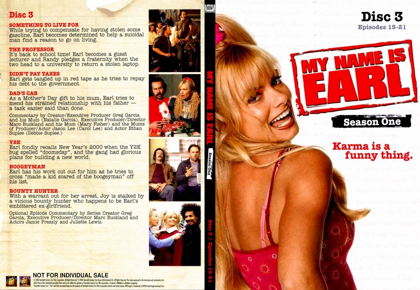 My Name Is Earl Season 1 One Disc 3 Three