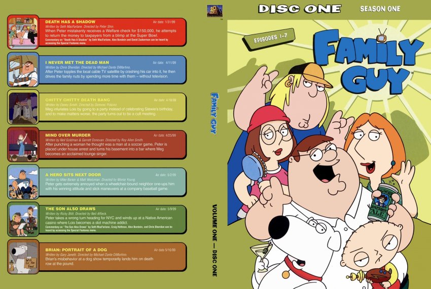 Family Guy Season 1 Dvd Cover