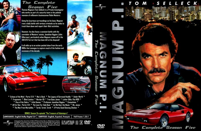 Magnum P.I - Season Five - TV DVD Scanned Covers - 5 Season Five1.JPG :: DVD Covers - Is There A Season 5 Of Magnum Pi