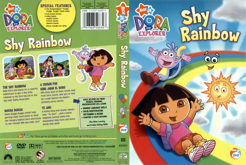 Dora the Explorer - Shy Rainbow- TV DVD Scanned Covers - 6297Dora-Shy Rainb...