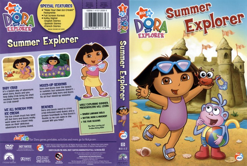 Dora the Explorer - Summer Explorer- TV DVD Scanned Covers - 6297Dora-Sum.....