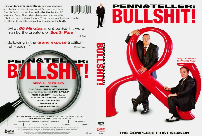 - Season 1- TV DVD Scanned Covers - 6920Penn and Teller Bullshit -Season 1 ...