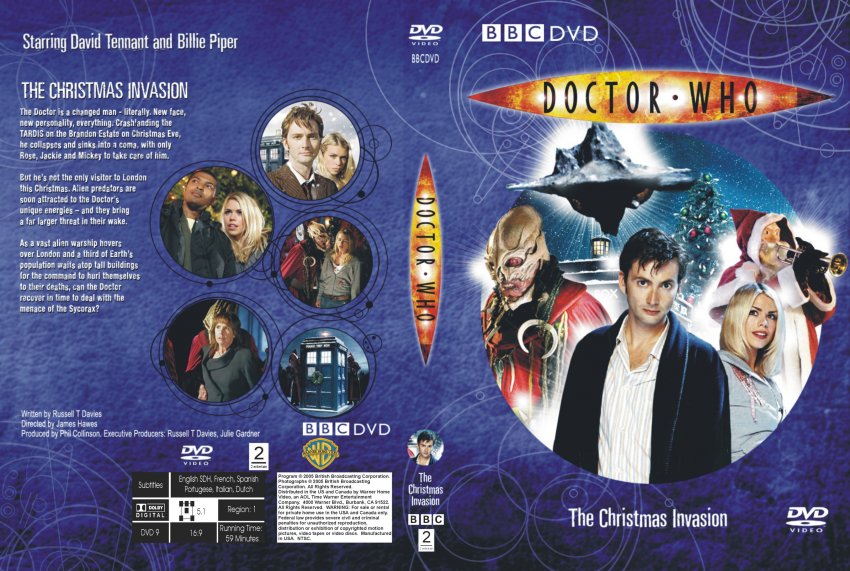 Doctor Who - The Christmas Invasion- TV DVD Scanned Covers - 8232who xmas :...