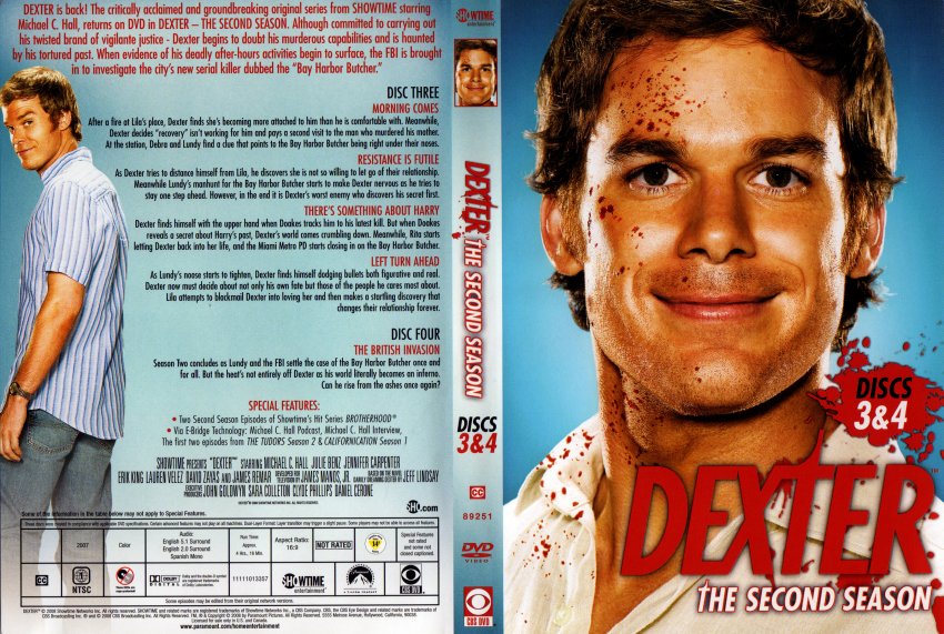 Dexter Season 2 Disc 3 & 4 - TV DVD Scanned Covers - Dexter S2 D3 4 ...