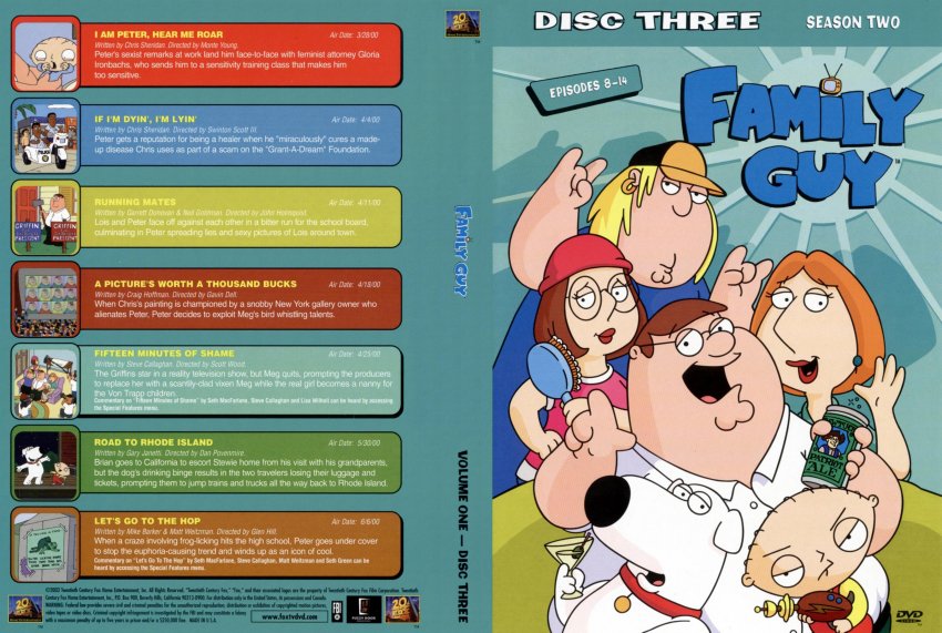 Family Guy Season 2 Disc 2 TV DVD Scanned Covers Family Guy Season