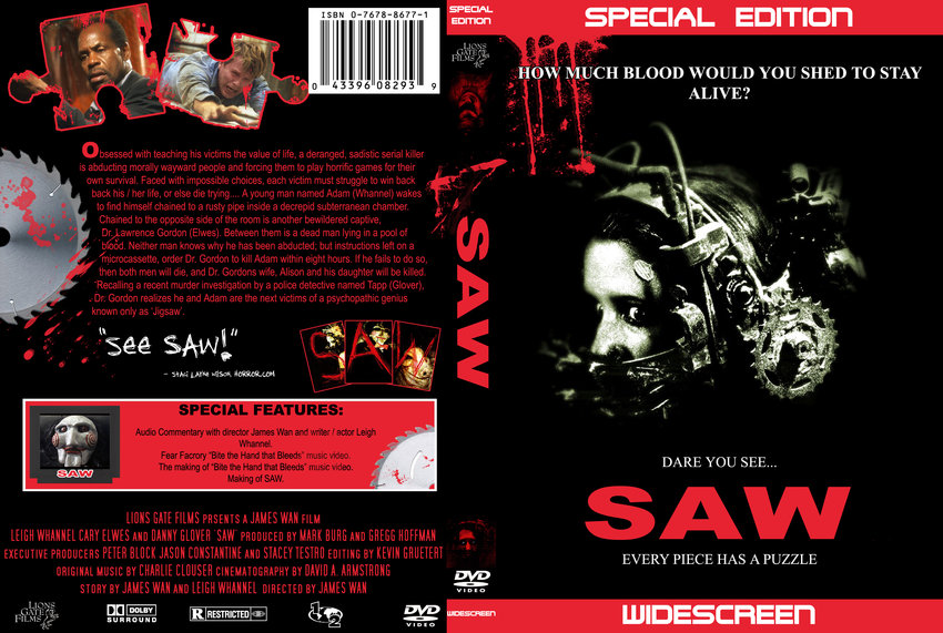 Saw cstm- Movie DVD Custom Covers - 10Saw :: DVD Covers.