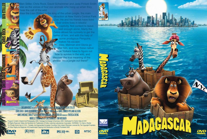 Madagascar- Movie DVD Custom Covers - 1109Madagascar1Cover :: DVD Covers.