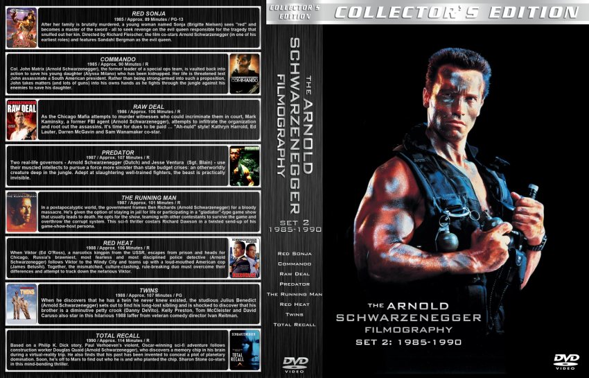 The Arnold Schwarzenegger Filmography - Set 2: 1985-1990