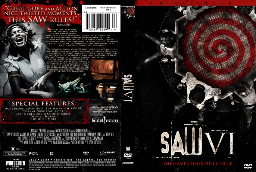 Saw 6- Movie DVD Custom Covers - Saw VI1 :: DVD Covers.