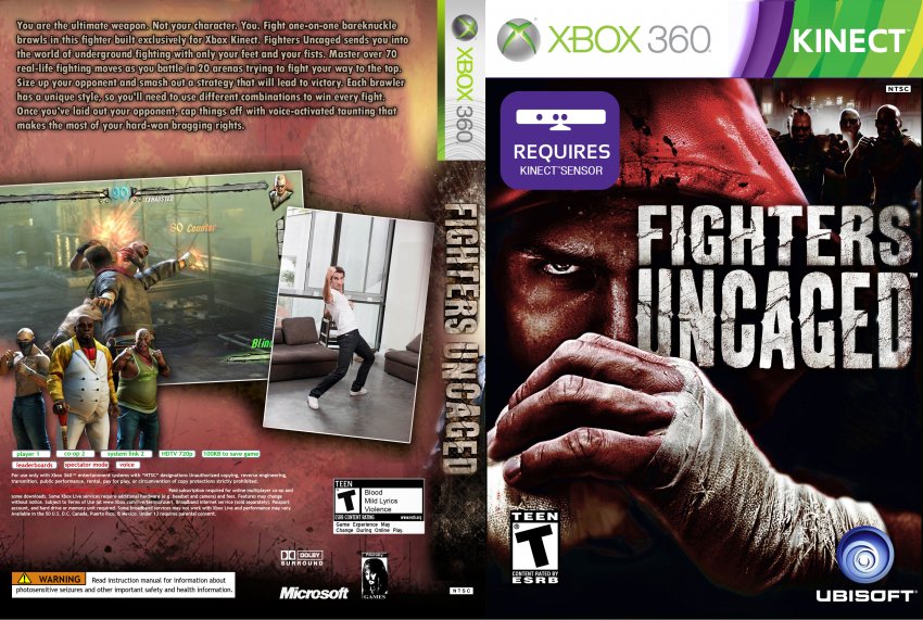 Kinect Fighters Uncaged V2 Xbox 360 Game Covers Kinect Fighters