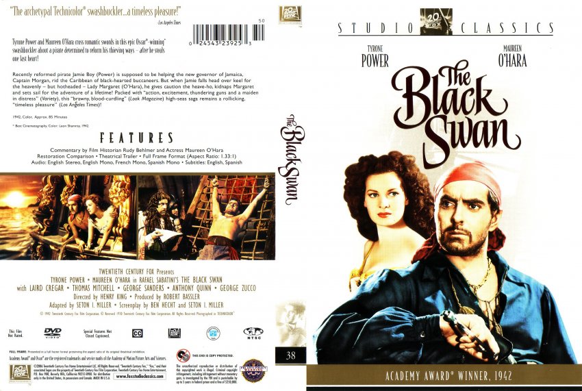 Øde uhyre Åben The Black Swan - Movie DVD Scanned Covers - The Black Swan 1942 - English f  :: DVD Covers
