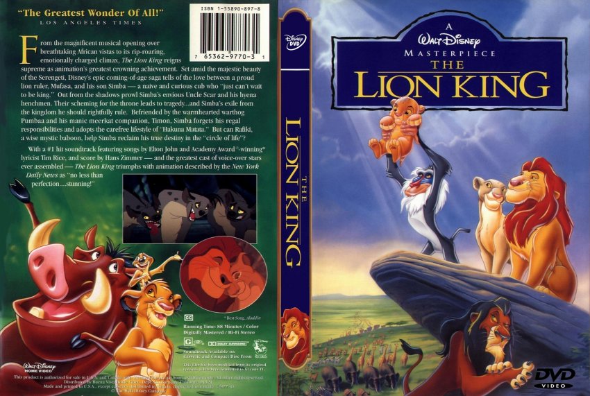The Lion King - Movie DVD Custom Covers - 211Lion King :: DVD Covers