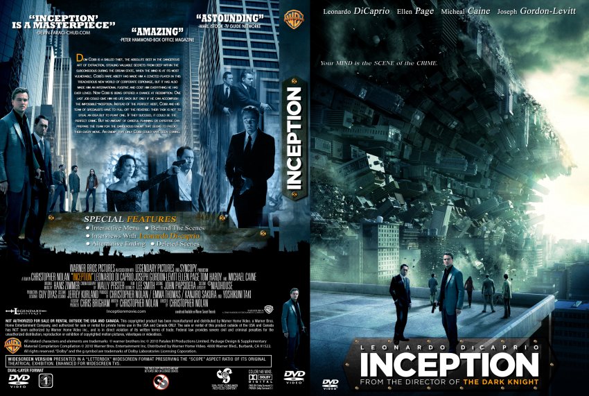 Inception custom dvd