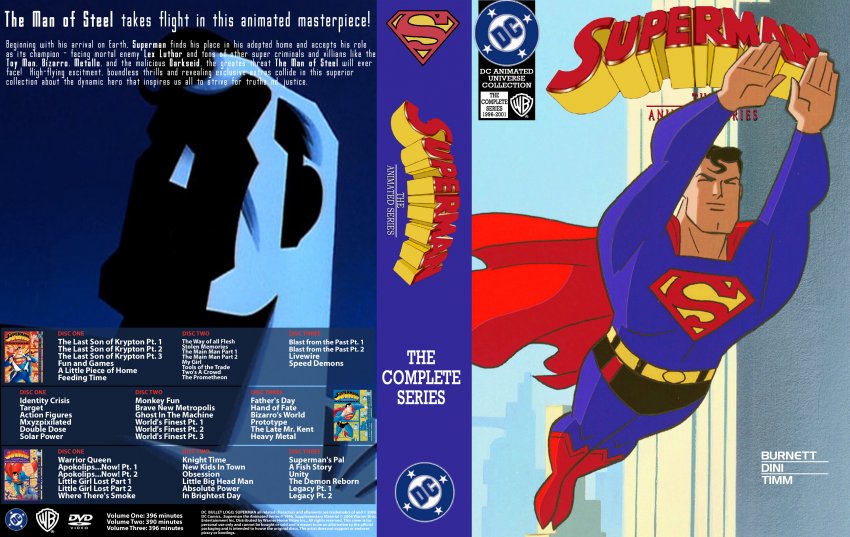 Superman The Animated Series - Movie DVD Custom Covers - Superman TAS 10  DISC CASE :: DVD Covers