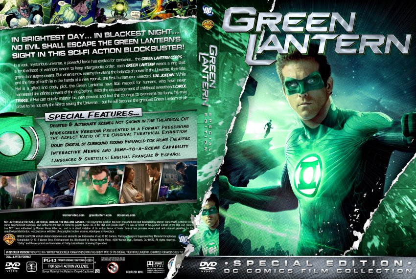The Green Lantern dc comic films collection