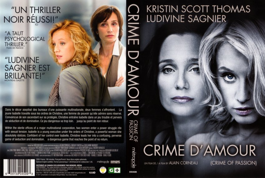Crime Damour Crime Of Passion Movie Dvd Scanned Covers Crime D Amour Crime Of Passion 