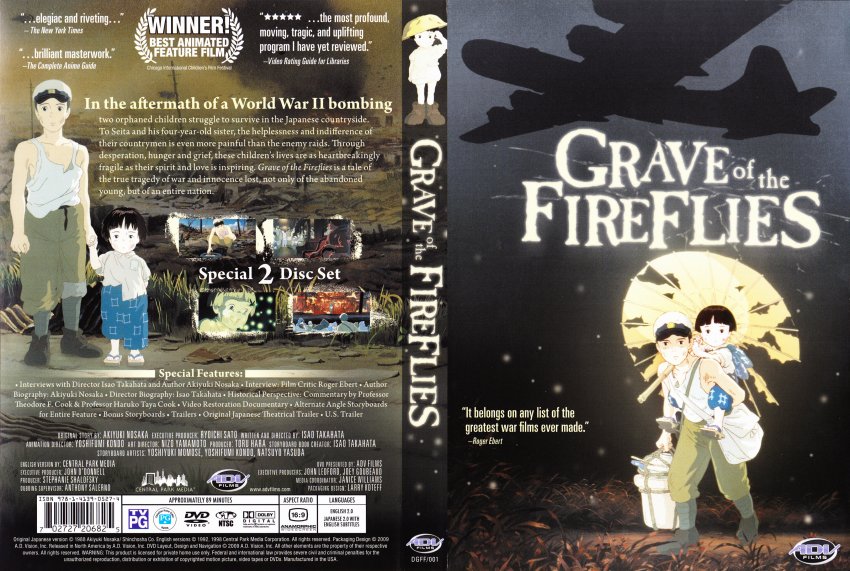 Grave of the Fireflies DVD Set Central Park Media 2 Disc Set OOP Release  719987220621