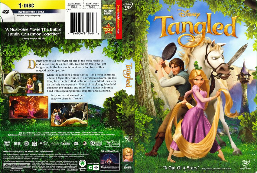 tangled dvd disc