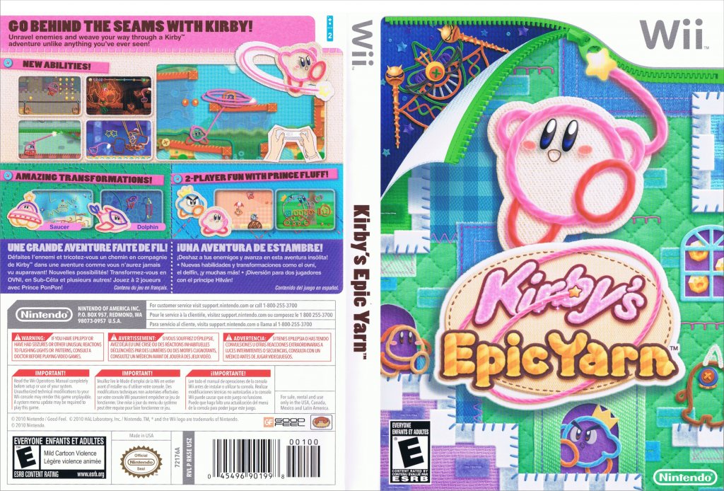 Kirbys Epic Yarn Nintendo Wii Game Covers Kirbys Epic Yarn Dvd Covers 