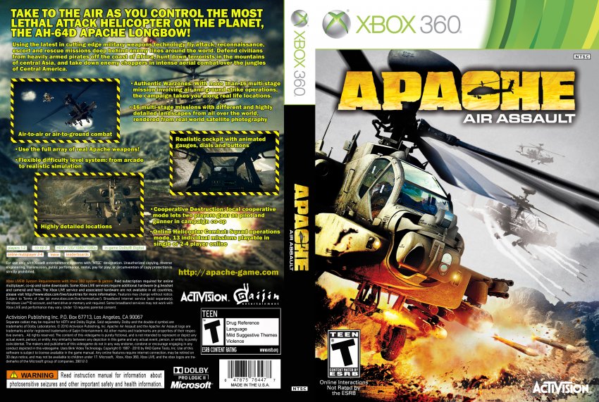 Apache: Air Assault - Xbox 360 em Promoção na Americanas