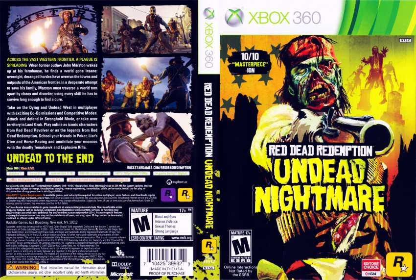 Red Dead Redemption: Undead Nightmare - Xbox 360 – J&L Video Games