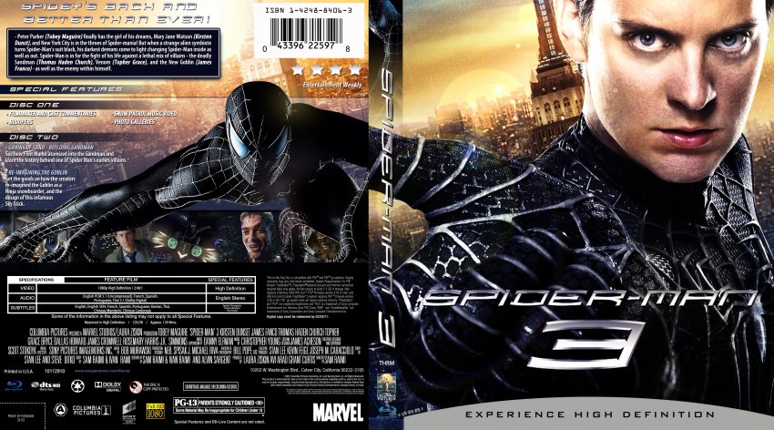 Spider-Man 3 - Movie Blu-Ray Scanned Covers - blu-ray cover thrm sp3 :: DVD  Covers