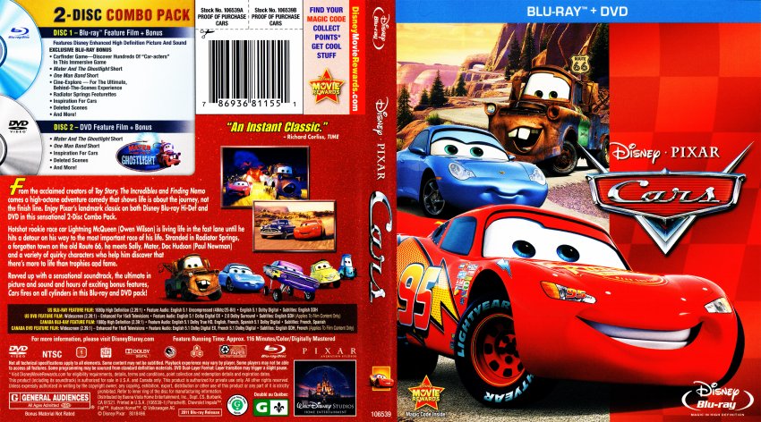 cars movie dvd cover