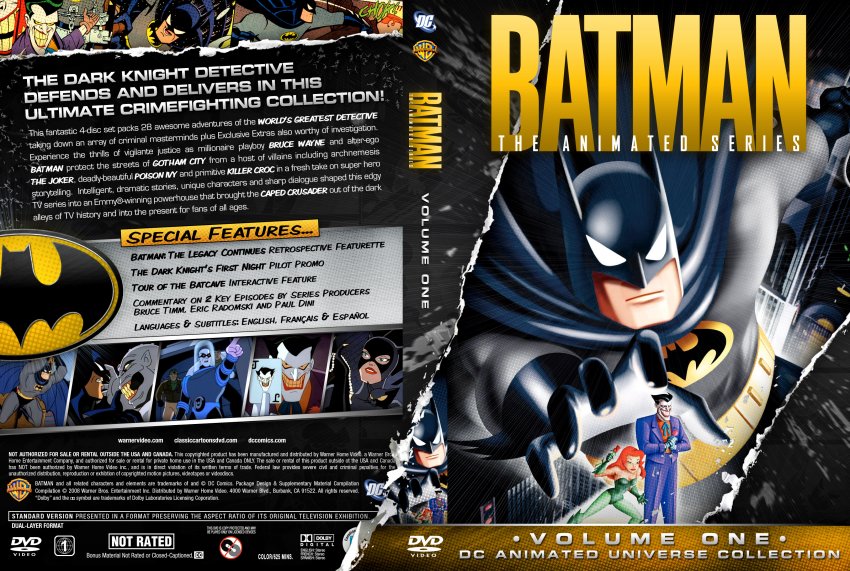 DC Animated Batman The Animated Series Vol 1 - TV DVD Custom Covers - DC Animated Batman The Animated Series Vol 1 - English - Custom f :: DVD Covers DC Animated Batman The Animated Series Vol 1 - TV DVD Custom Covers - DC Animated Batman The Animated Series Vol 1 - English - Custom f :: DVD Covers
