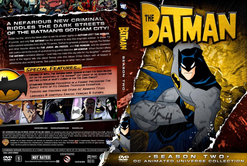 DC Animated The Batman Season 2 TV DVD Custom Covers DC Animated