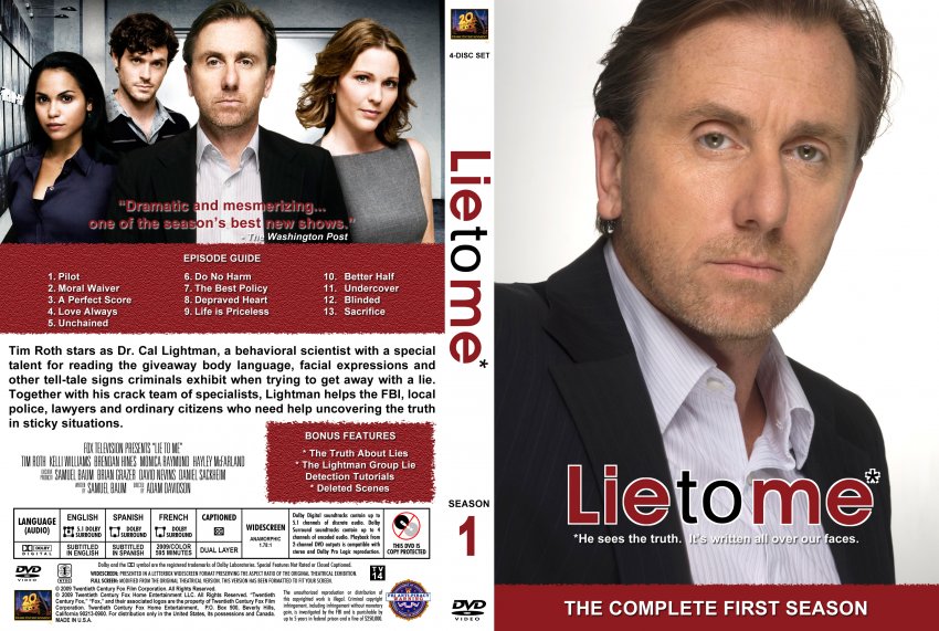 Lie to Me - Season 1 - TV DVD Custom Covers - Lie to Me S11 :: DVD Covers