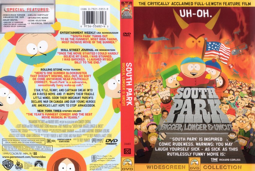 South Park Bigger,Longer & Uncut R1 scan