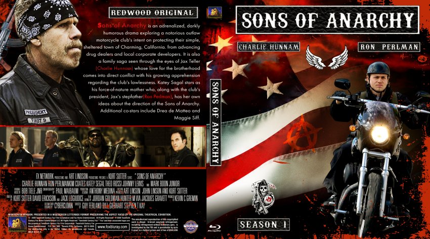 Sons Of Anarchy Season 1 Tv Blu Ray Custom Covers Sons Of Anarchy