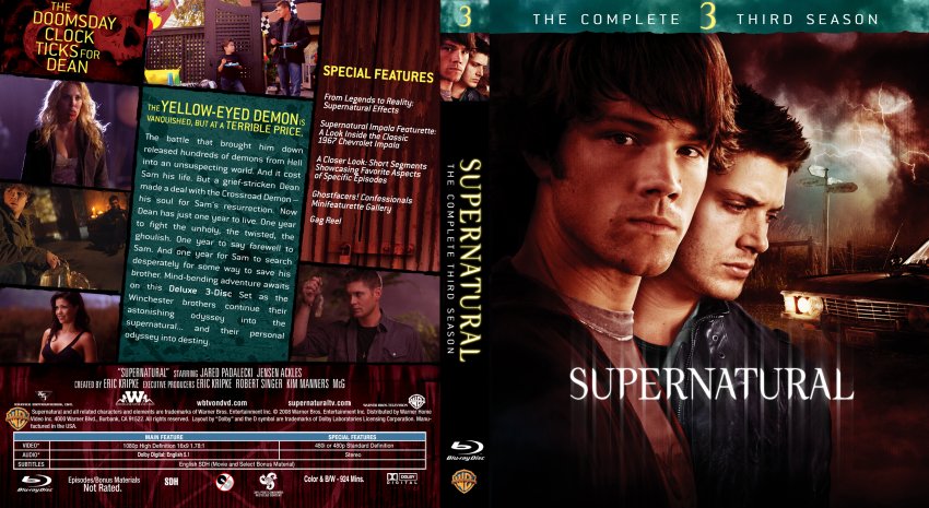 Supernatural - Season 3 - Custom - Bluray