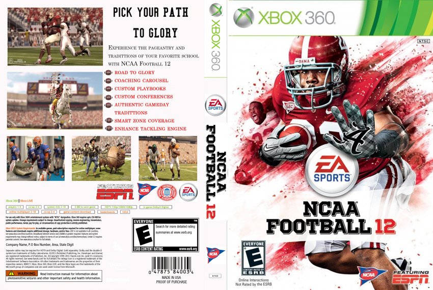 ncaa football 12 xbox 360