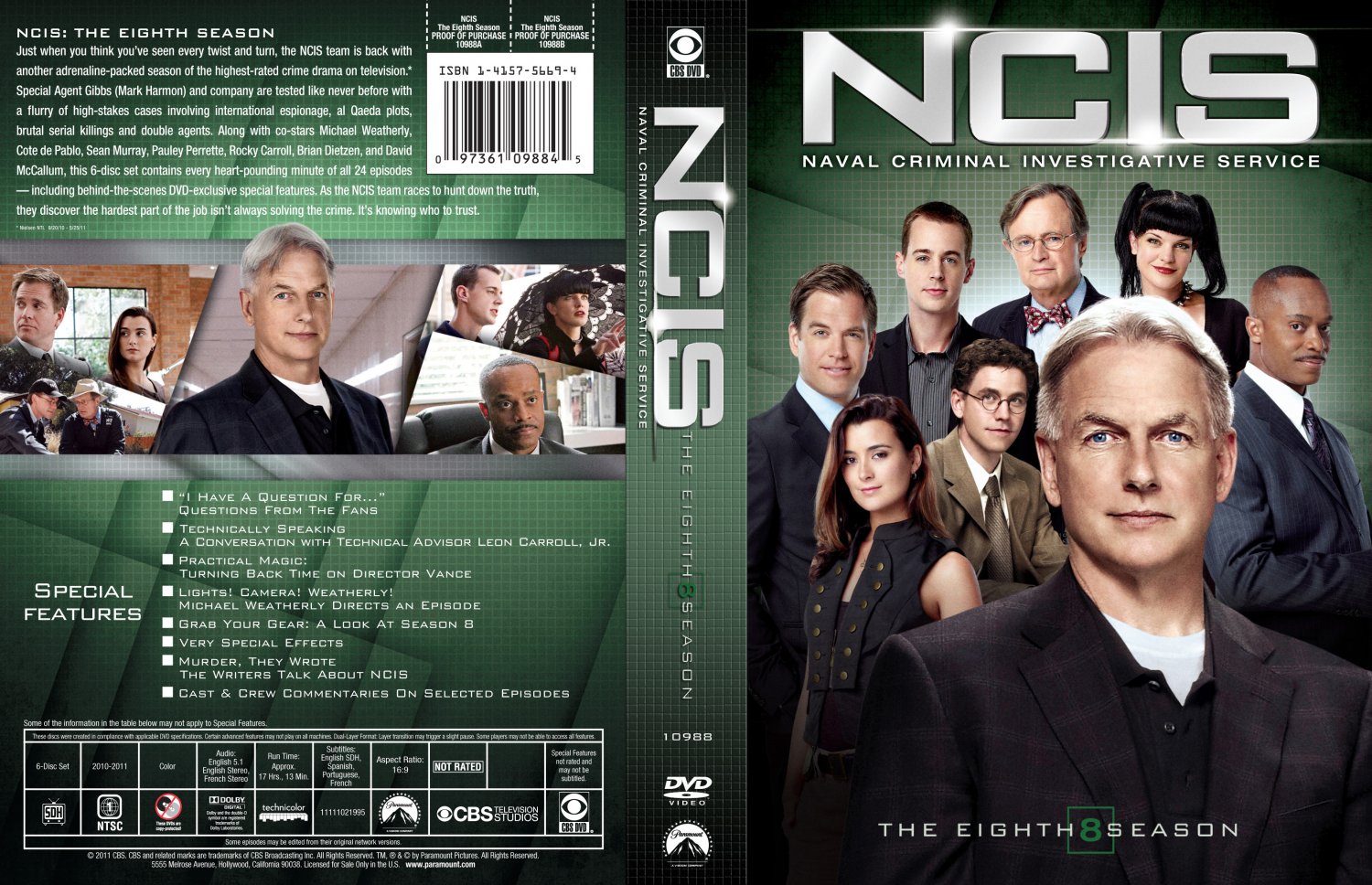 NCIS Season 8 R1 6 Disc