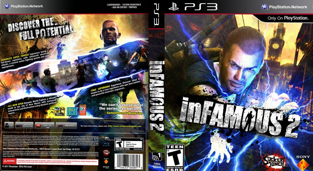 inFAMOUS 2 DVD NTSC Custom f