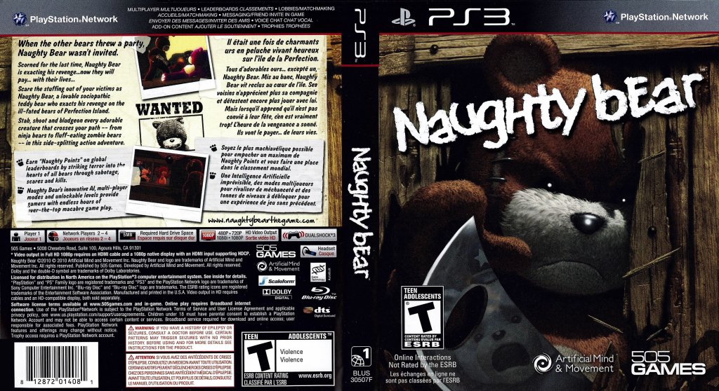 Naughty Bear DVD English French NTSC f