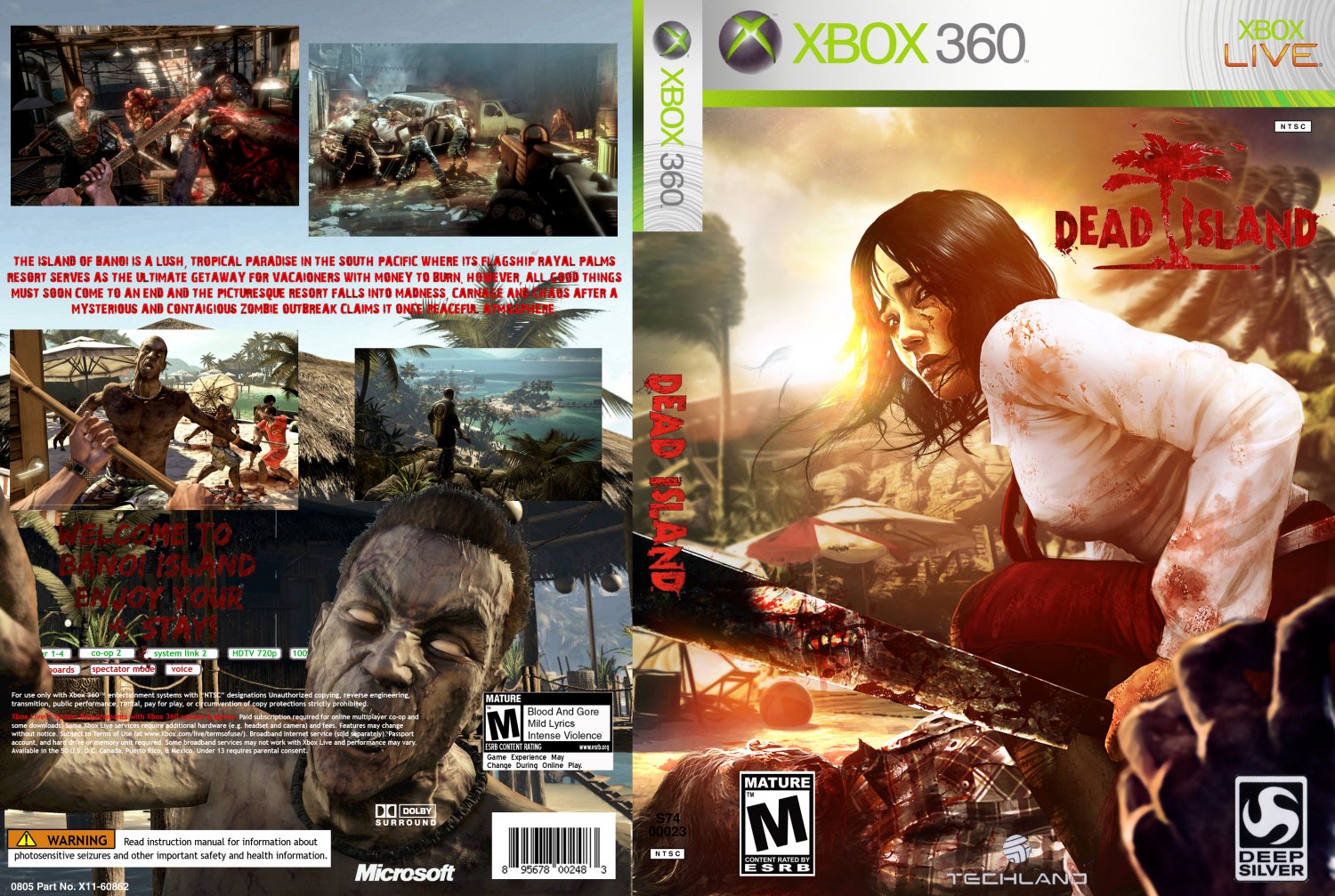 Dead island 360. Escape Dead Island Xbox 360 обложка.