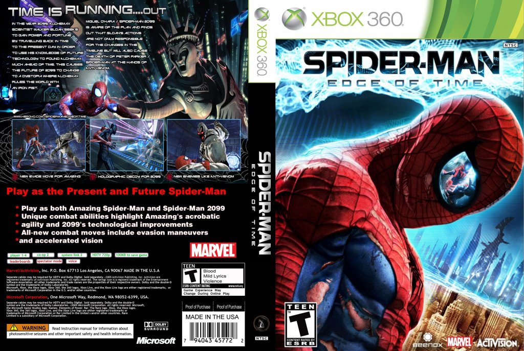 Spider-man: Edge Of Time (xbox 360) Lt + 3.0 - Game Deals - AliExpress