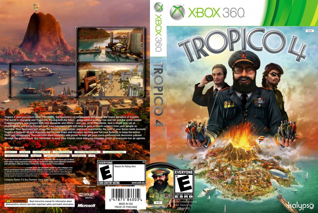 Tropico 4 DVD NTSC Custom f