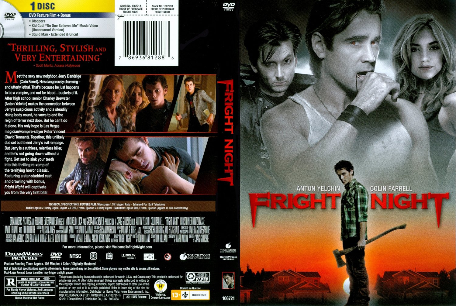 Fright Night- Movie DVD Scanned Covers - Fright Night :: DVD Covers.
