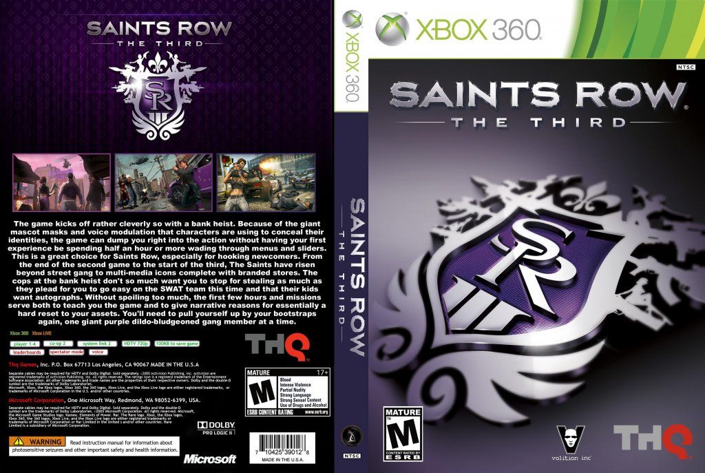 Saints Row The Third- XBOX 360 Game Covers - Saints Row The ...