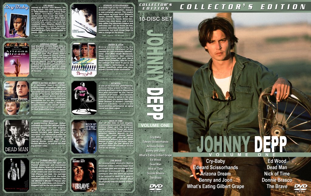 Johnny Depp Collection - Volume 1 - Movie DVD Custom Covers - JDC-Vol 1 ...