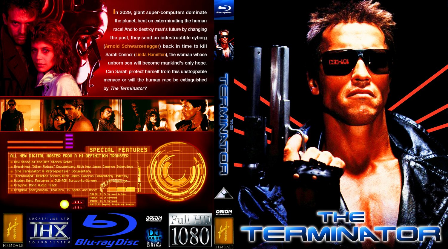 The Terminator - Movie Blu-Ray Custom Covers - TERMINATOR 1 :: DVD Covers