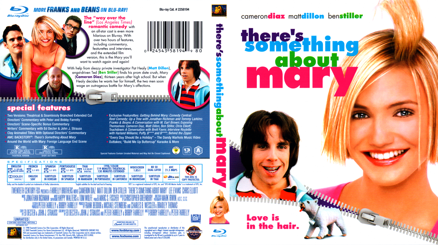 There's Something About Mary- Movie Blu-Ray Scanned Covers - There s S...