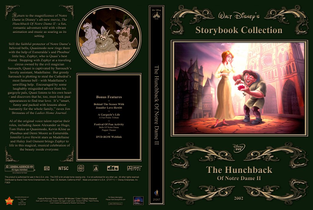 The Hunchback Of Notre Dame II - Movie DVD Custom Covers - Hunchback II