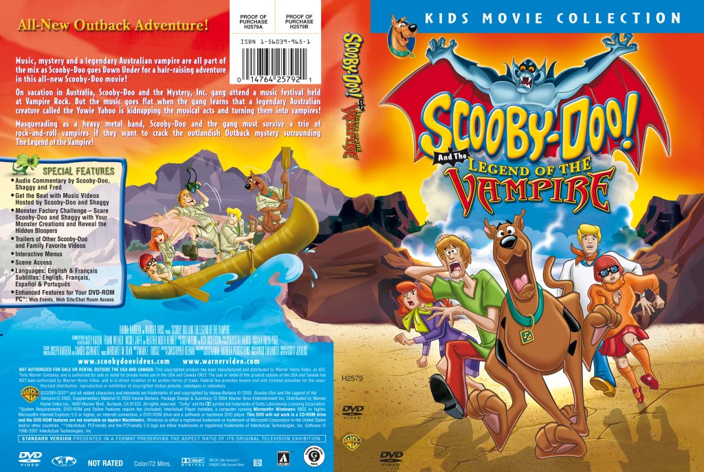 ScoobyDoo And The Legend Of The Vampire TV DVD Scanned Covers