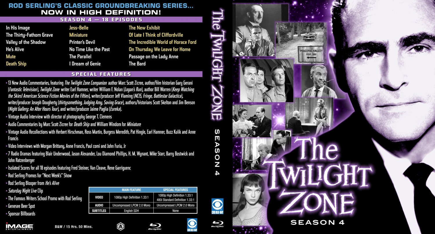 The Twilight Zone Season 4 - TV Blu-Ray Custom Covers - TwilightZoneS4